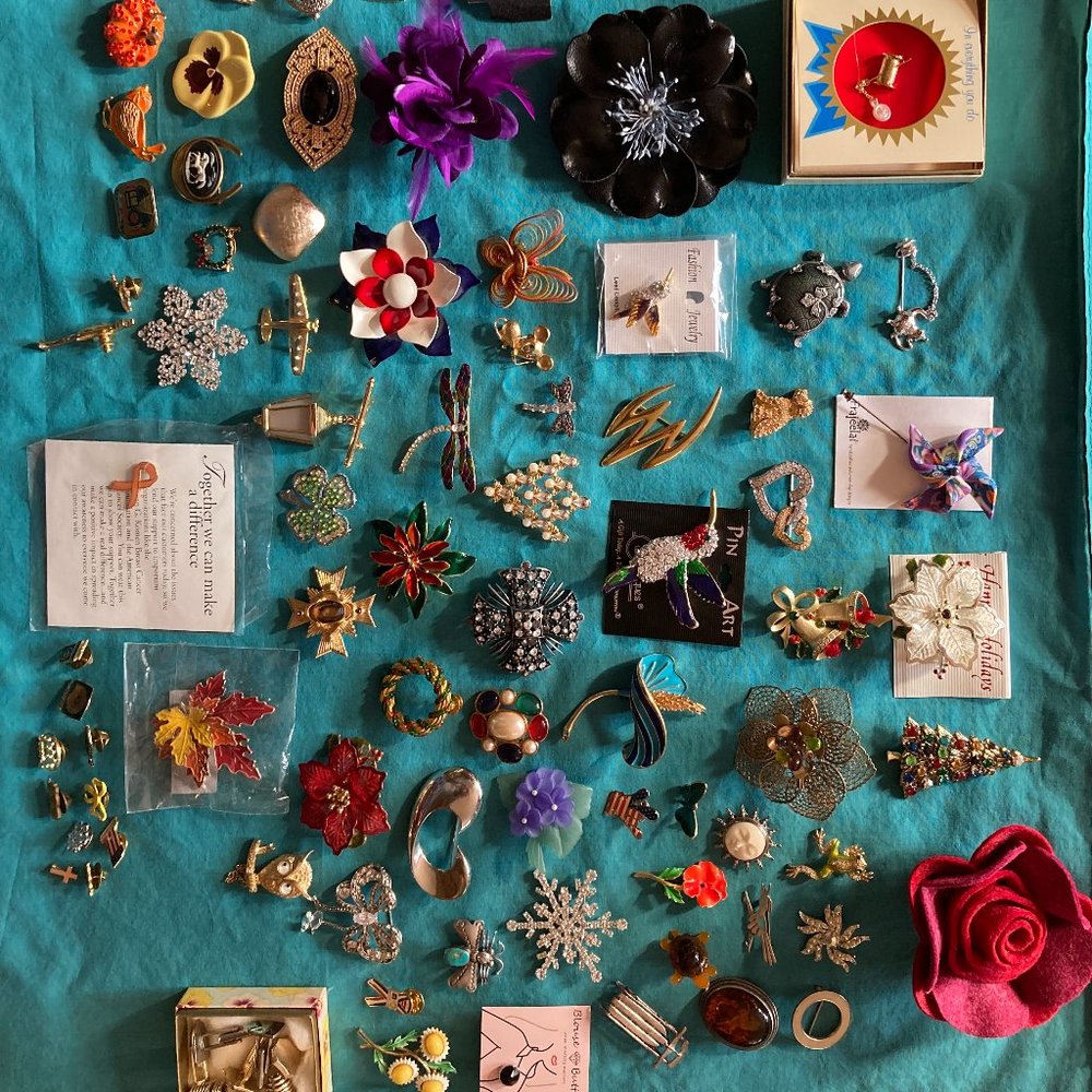 Mystery box of brooches and lapel pins (with pictures)